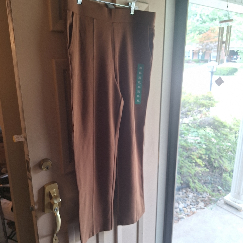 Women's Tan Stretch Pull On Casual Trousers XL - Picture 7 of 15